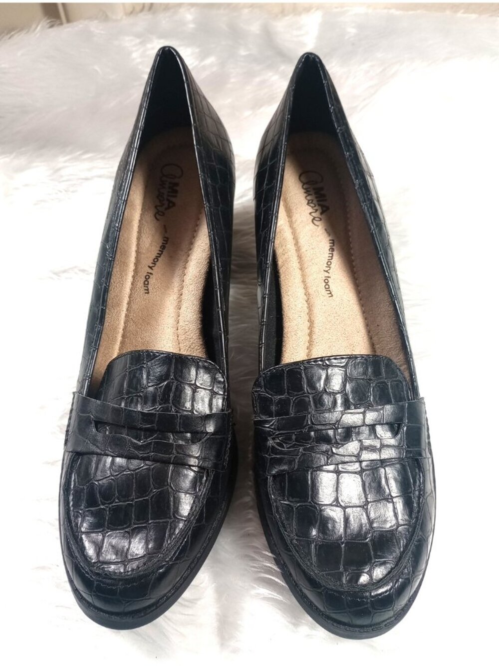 New Mia Amore Memory Foam Loafer Shoes Slip On Women's Black Size 11